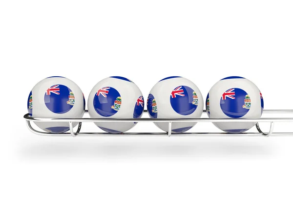 Flag of cayman islands on lottery balls — Stock Photo, Image