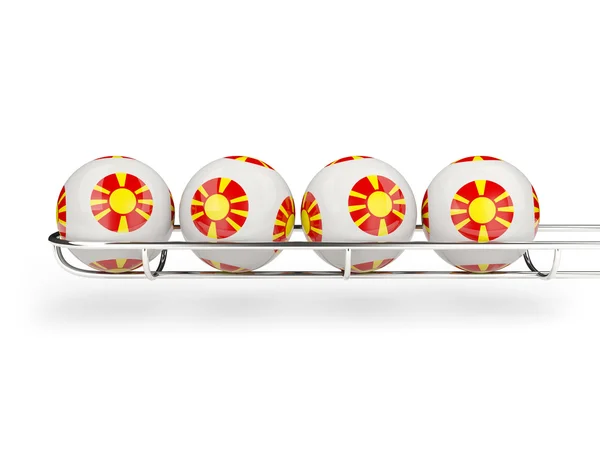 Vlag van Macedonië op loterij ballen — Stockfoto