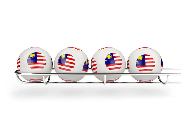 Flag of malaysia on lottery balls — Stock Photo, Image