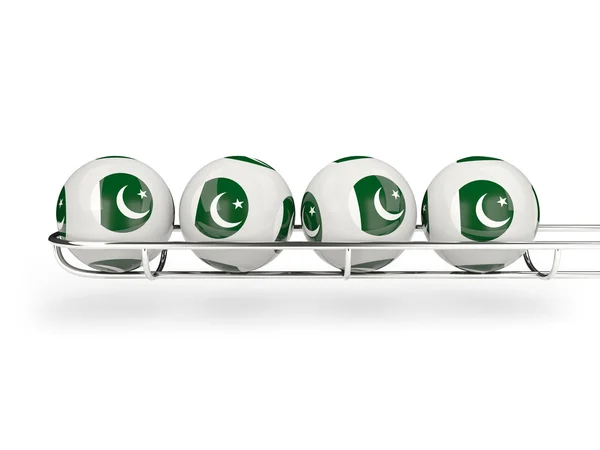 Flag of pakistan on lottery balls — Stock Photo, Image