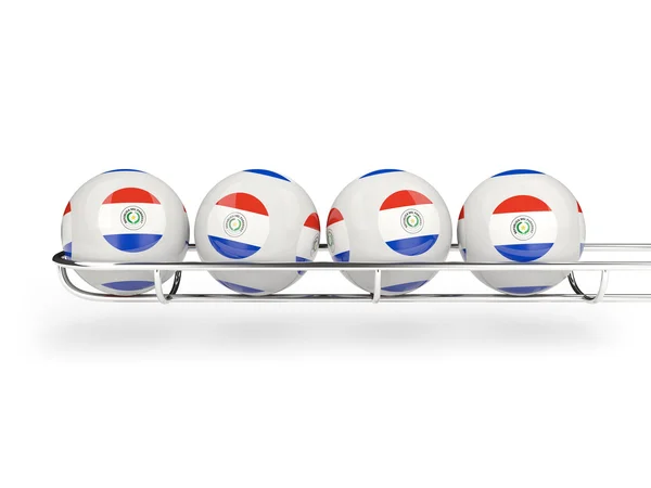 Vlajka Paraguaye na loterii koule — Stock fotografie