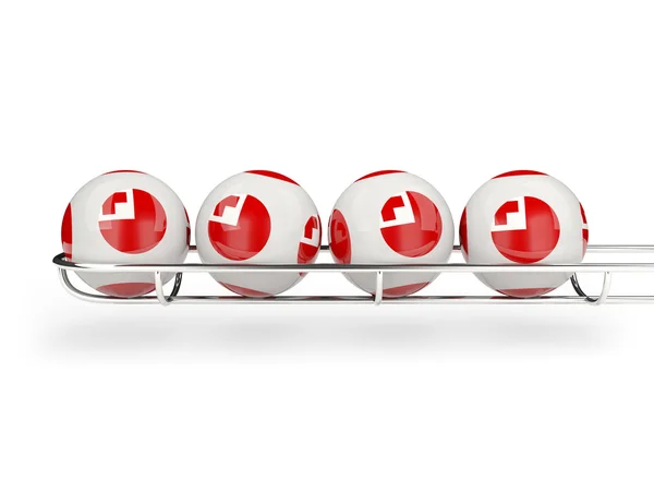 Flag of tonga on lottery balls — Stock Photo, Image
