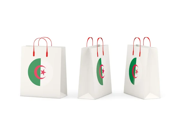 쇼핑백에 알제리의 국기 — 스톡 사진