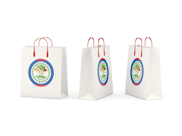 買い物袋をベリーズの国旗 — ストック写真