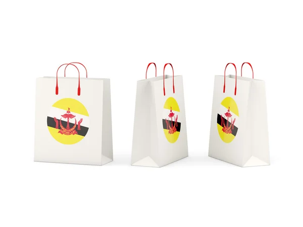 ショッピング バッグのブルネイの旗 — ストック写真