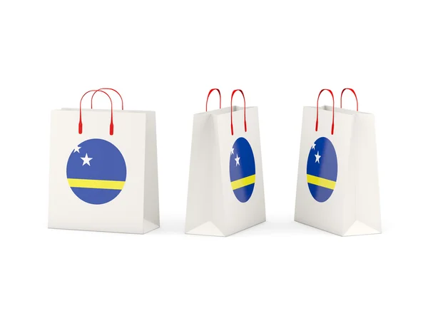 쇼핑백에 큐 라 소의 국기 — 스톡 사진