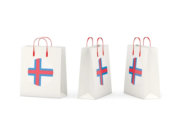 買い物袋をフェロー諸島の旗 — ストック写真