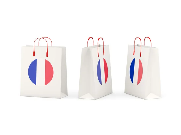 買い物袋をフランスの旗 — ストック写真