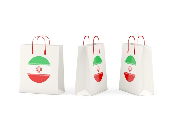買い物袋をイランの旗 — ストック写真