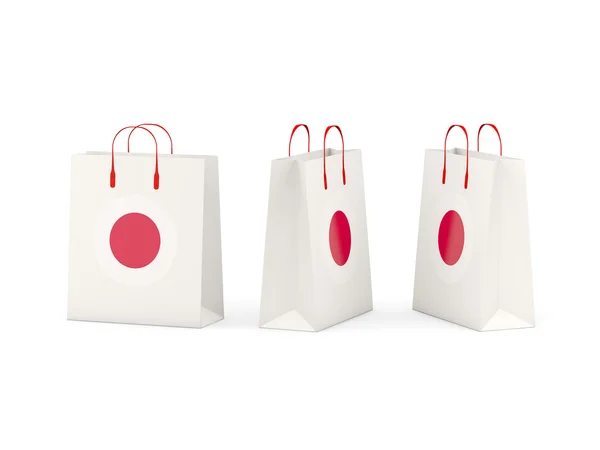 Bandera de Japón en bolsas de compras —  Fotos de Stock