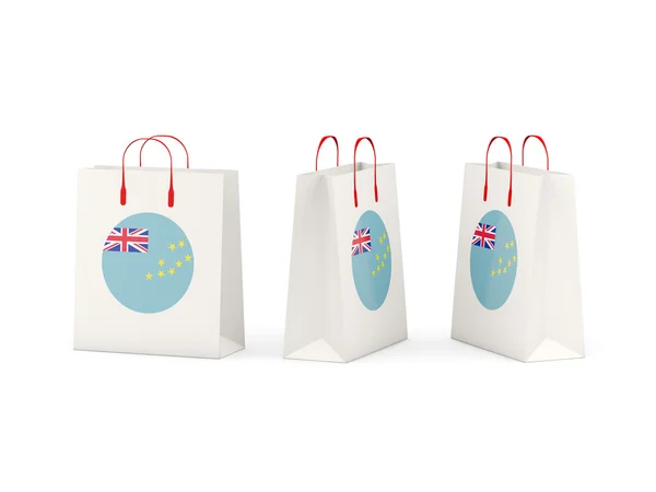 Vlajka tuvalu na nákupní tašky — Stock fotografie
