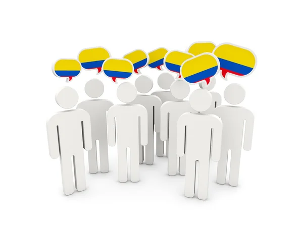 Personer med flagga colombia — Stockfoto