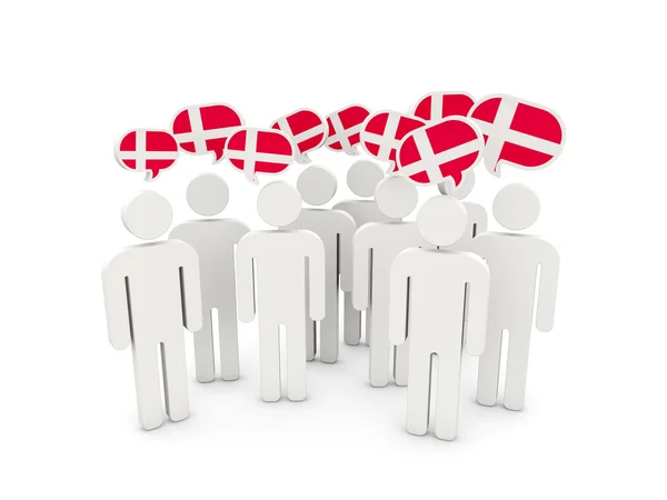 덴마크의 국기를 가진 사람들 — 스톡 사진