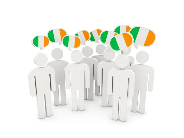 아일랜드의 국기를 가진 사람들 — 스톡 사진