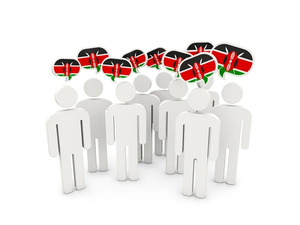 Persone con bandiera di kenya — Foto Stock