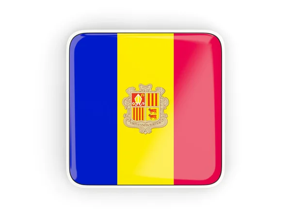 Flag of andorra, square icon — Stock Photo, Image