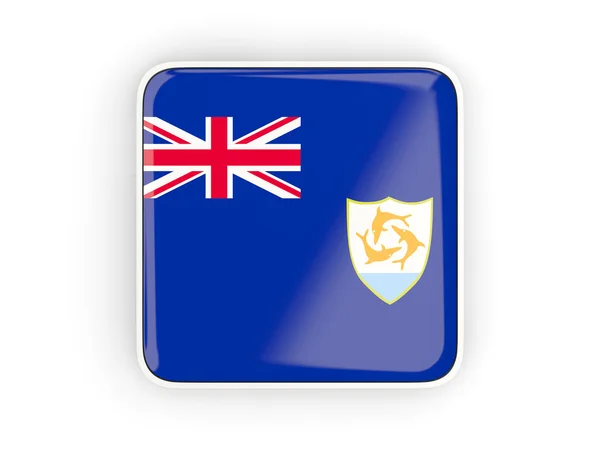 Flag of anguilla, square icon — Stock Photo, Image