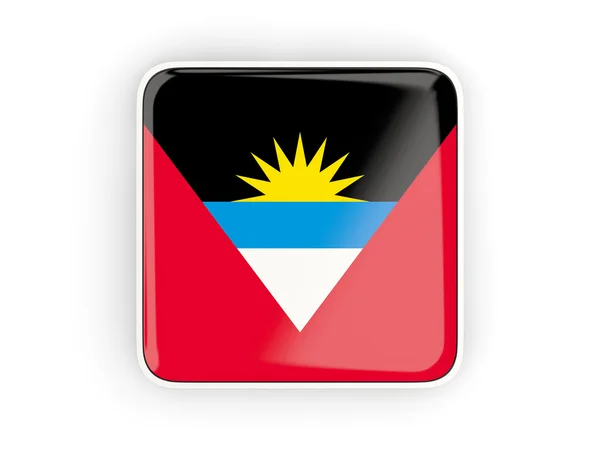 Flag of antigua and barbuda, square icon — Stock Photo, Image