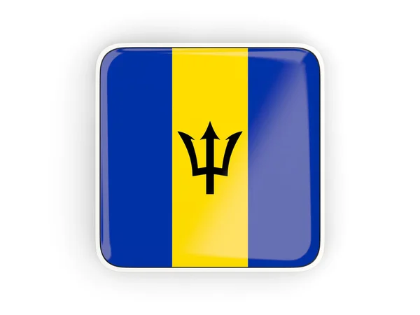 Vlag van barbados, vierkante pictogram — Stockfoto