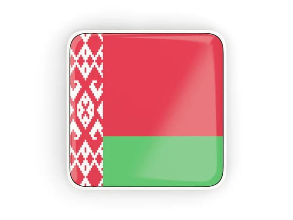 Drapeau de belarus, icône carrée — Photo