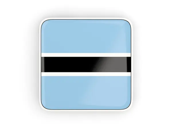 Vlag van botswana, vierkante pictogram — Stockfoto