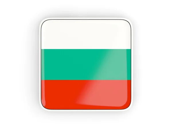 Флаг Болгарии, квадратная икона — стоковое фото