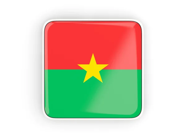 Флаг Буркина-фасо, квадратная икона — стоковое фото
