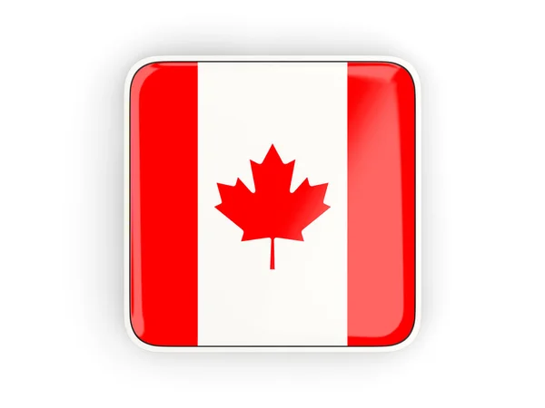 Bandeira do Canadá, ícone quadrado — Fotografia de Stock