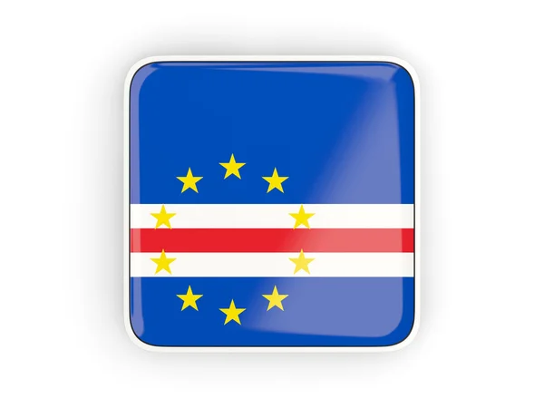 Vlajka Kapverdských ostrovů, čtvercová ikona — Stock fotografie