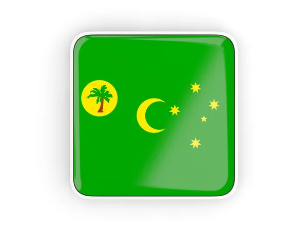 Flag of cocos islands, square icon — Stock Photo, Image