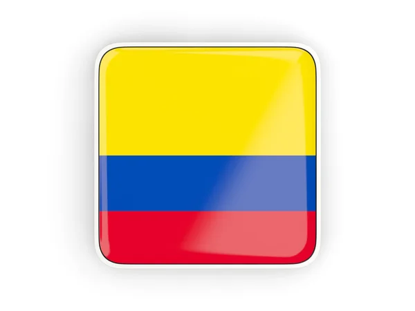 Flag of colombia, square icon — Stock Photo, Image