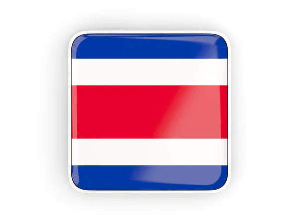 Flag of costa rica, square icon — Stock Photo, Image