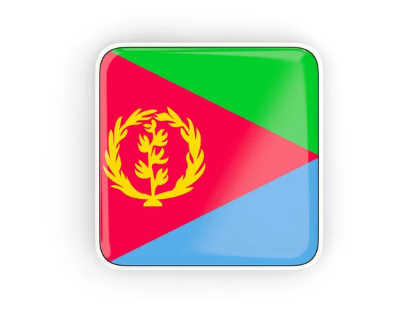 Eritrea, négyzet alakú ikon zászlaja — Stock Fotó