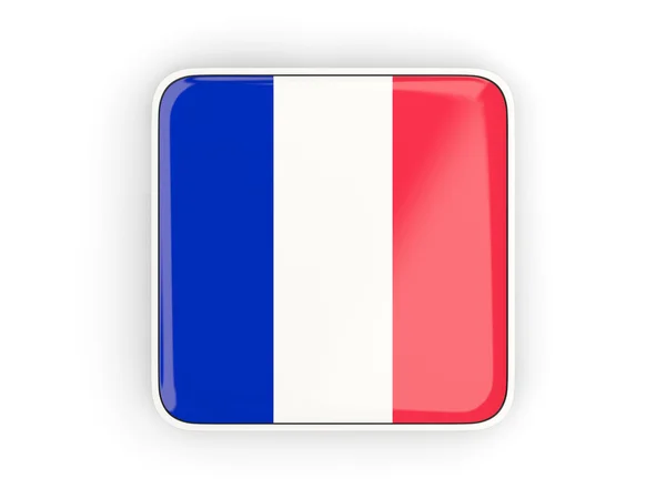 Vlag van Frankrijk, vierkante pictogram — Stockfoto