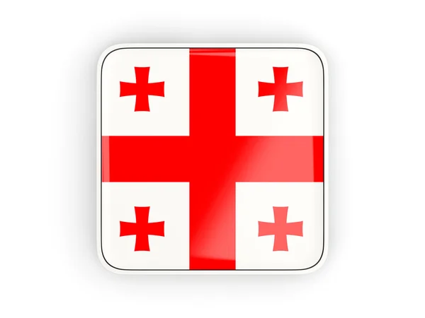 Flag of georgia, square icon — Stock Photo, Image