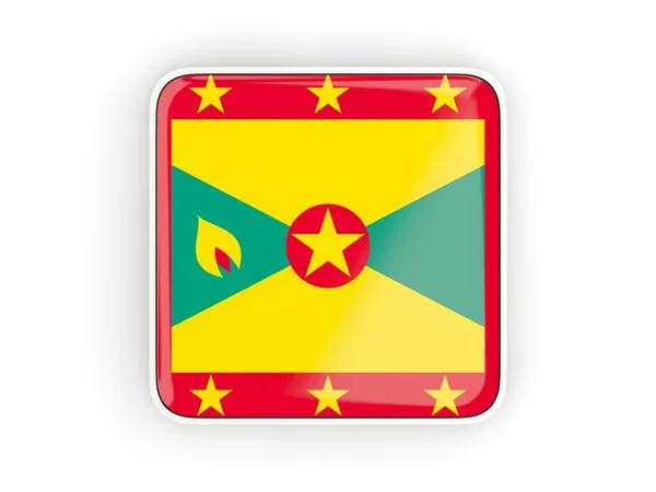 Σημαία της Γρενάδας, τετράγωνο εικονίδιο — Φωτογραφία Αρχείου