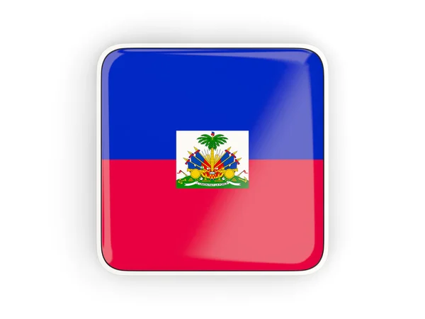 Haiti, fyrkantiga ikonen flagga — Stockfoto
