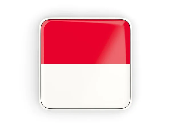 Flag of indonesia, square icon — Stock Photo, Image