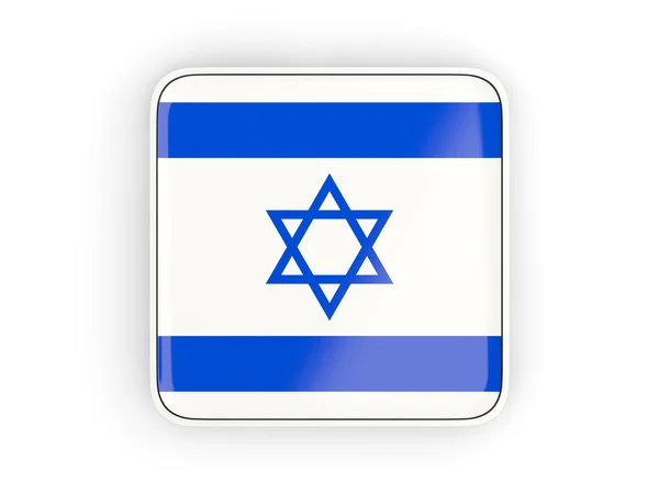 国旗的以色列，方形图标 — 图库照片