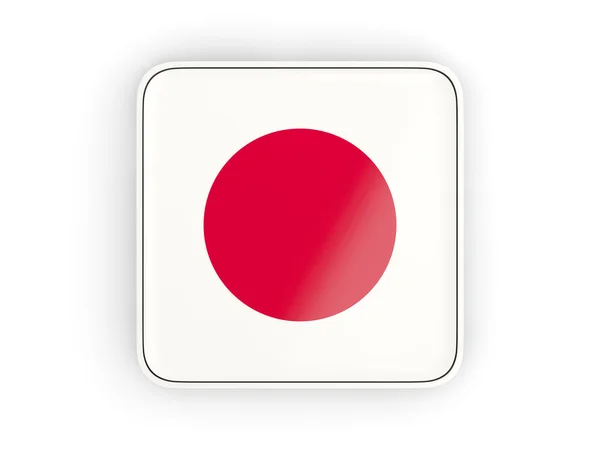 Прапор Японії, квадратна піктограма — стокове фото