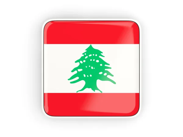 Flag of lebanon, square icon — Stock Photo, Image