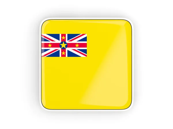 Flag of niue, square icon — Stock Photo, Image