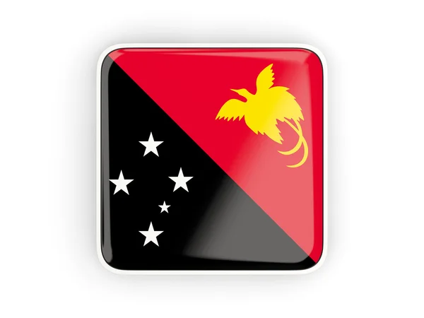 Flag of papua new guinea, square icon — Stock Photo, Image