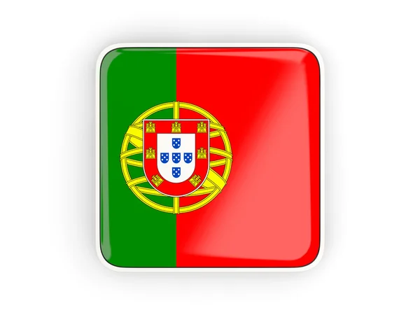 Bandera de portugal, icono cuadrado —  Fotos de Stock