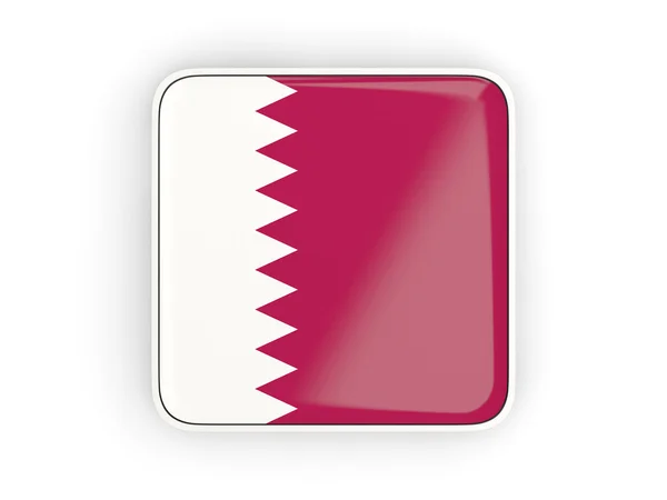 国旗的卡塔尔，方形图标 — 图库照片