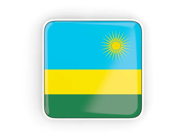 Flag of rwanda, square icon — Stock Photo, Image