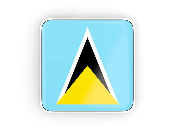 Vlag van saint lucia, vierkante pictogram — Stockfoto