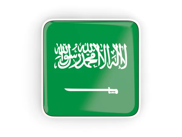 Vlag van Saoedi-Arabië, vierkante pictogram — Stockfoto