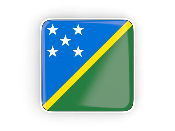 Flag of solomon islands, square icon — Stock Photo, Image