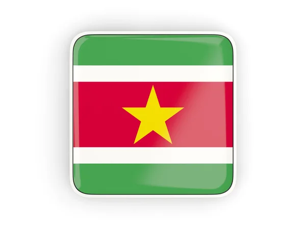 Flag of suriname, square icon — Stock Photo, Image